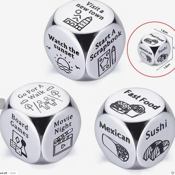 Stainless Steel Date Night Dice Set – Adult Entertainment for Endless Fun - Picture 1 of 8